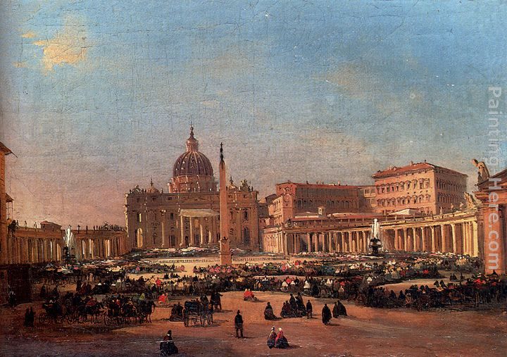 Ippolito Caffi St. Peter's and the Vatican Palace, Rome